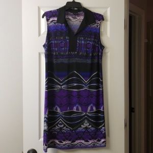 Carole Little sleeveless stretch fiber dress